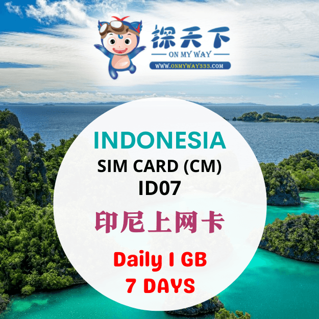 INDONESIA 7 DAYS SIM CARD (CM) (ID07)